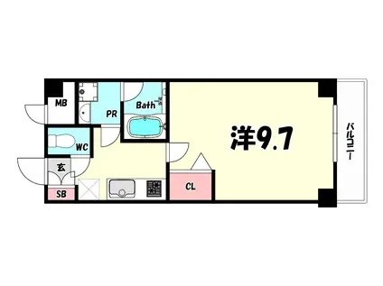 VILLA MARIAⅡ(1K/3階)の間取り写真