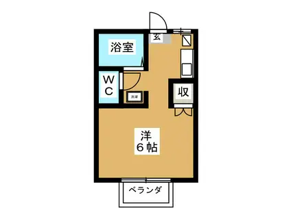 ハイツヨシノ(ワンルーム/1階)の間取り写真