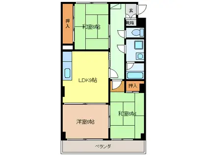 アビタシオンOHNO(3LDK/4階)の間取り写真
