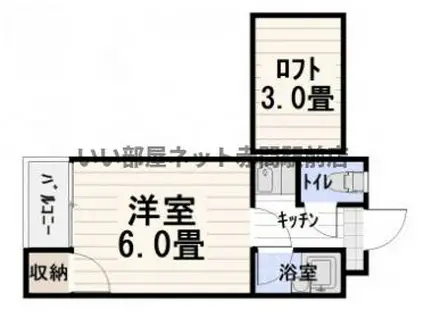 メゾンアカデミック(1K/1階)の間取り写真