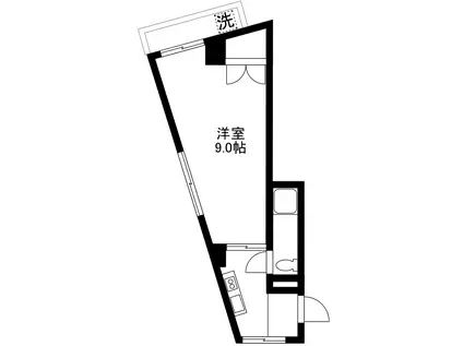 戸矢ビル(1K/5階)の間取り写真