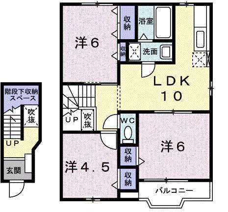 LA・プラティーヌ(3LDK/2階)の間取り写真