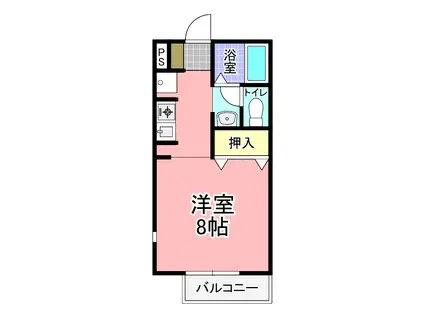 プリムローズ(ワンルーム/2階)の間取り写真