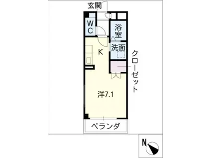 アネシス(ワンルーム/3階)の間取り写真