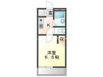 フレグランス花泉(1K/1階)の間取り写真