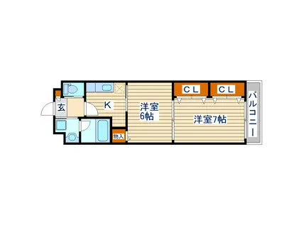 VIVOIII(2K/2階)の間取り写真