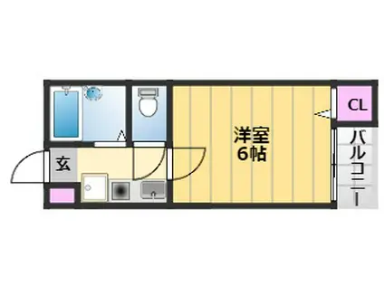 あすか幸美(1K/1階)の間取り写真