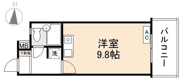 R-RESIDENCE TAKAMATSU(ワンルーム/9階)の間取り写真
