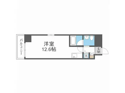 南堀江プライマリーワン(ワンルーム/6階)の間取り写真