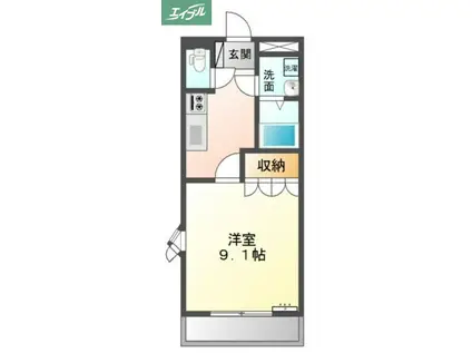 ハイムアンシャンテ(1K/2階)の間取り写真