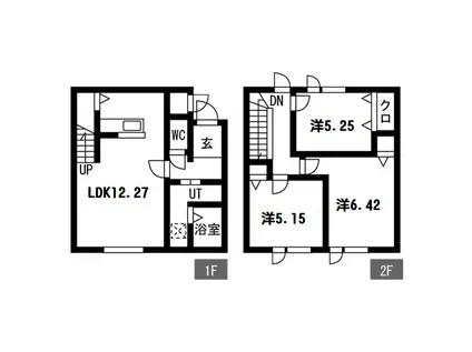 早来北進APII号館(3LDK/1階)の間取り写真