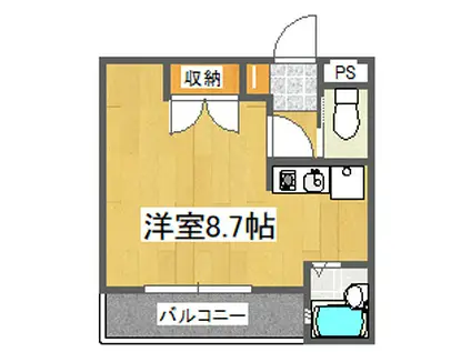 ピュアメゾン阿部(ワンルーム/2階)の間取り写真