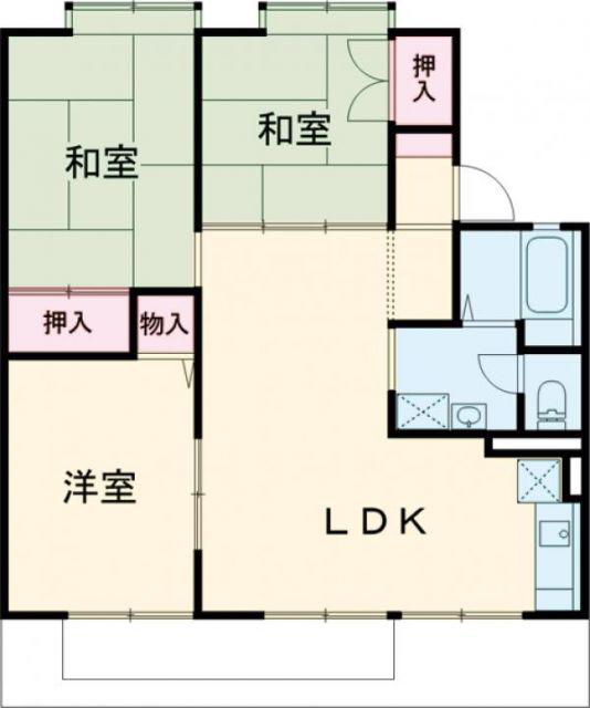 クレスト安室(3LDK/1階)の間取り写真