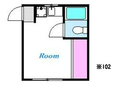 オリーブハウス5(ワンルーム/1階)の間取り写真