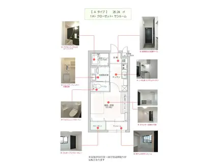 LA LUCE城南(1K/2階)の間取り写真