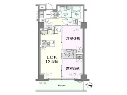 ソライエアイル練馬北町(2LDK/2階)の間取り写真