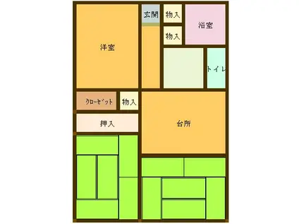 Mシリウス(3DK/1階)の間取り写真