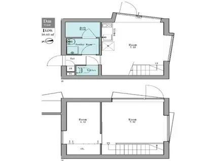 LEGALAND芝公園(1LDK/4階)の間取り写真