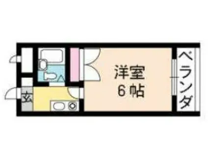 コーポ平成(1K/1階)の間取り写真