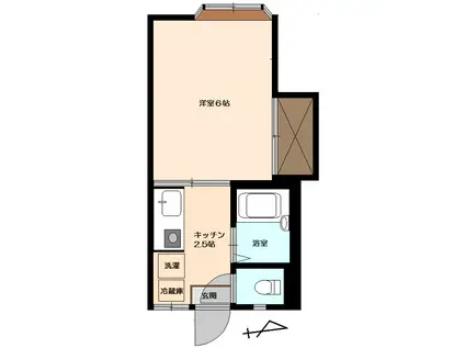 レジデンス片山(1K/2階)の間取り写真