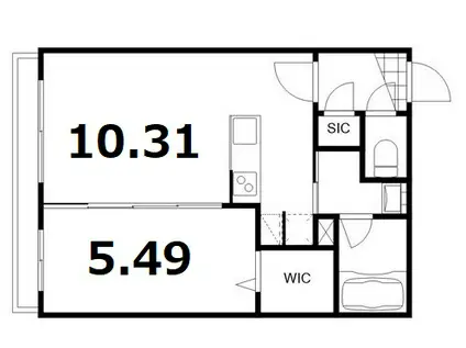 BERLINETTA45ベルリネッタ(1LDK/4階)の間取り写真