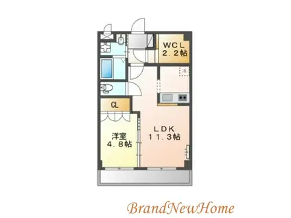 コンフォースマンテンレジデンス(1LDK/1階)の間取り写真