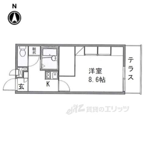 レオパレスIB(1K/1階)の間取り写真