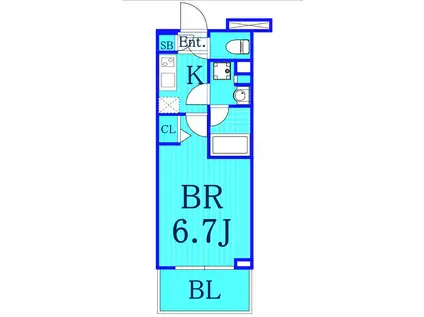 ガーラ・ステーション横浜三ツ沢(1K/5階)の間取り写真