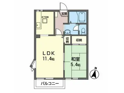 メサ・フォレストI(1LDK/1階)の間取り写真