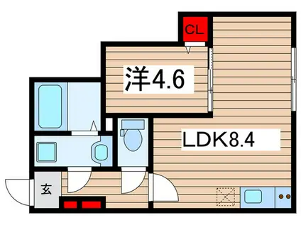 千葉市中央区神明町計画(1LDK/2階)の間取り写真