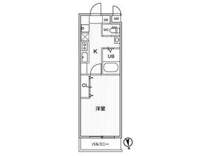 A・CITY名港 (1K/1階)の間取り写真