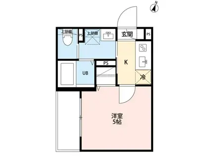 ティファナ蕨(1K/1階)の間取り写真