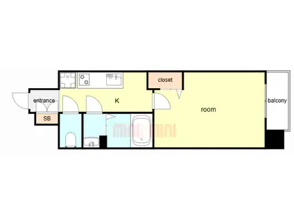 アドバンス大阪ヴェンティ(1K/10階)の間取り写真