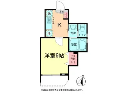 COLLETTES(1K/1階)の間取り写真