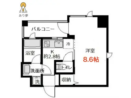 ロイジェント磯子(1K/2階)の間取り写真