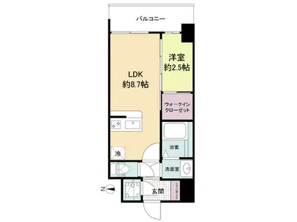 セレニテ新大阪グランデ ミリュー(1LDK/11階)の間取り写真