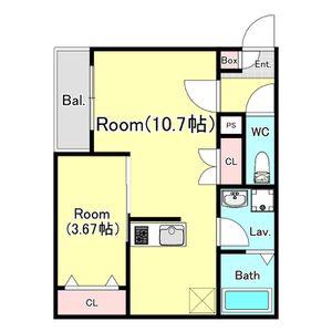 ジーメゾン綾瀬上土棚(1LDK/3階)の間取り写真