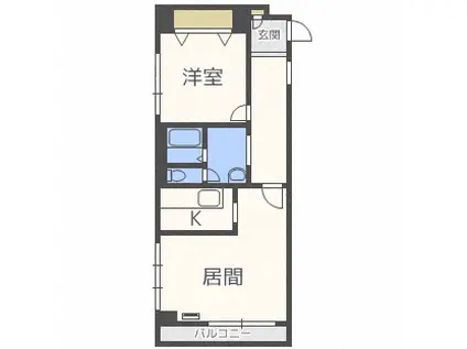 カサパラシオン植物園(1LDK/8階)の間取り写真