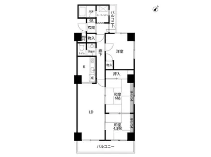 万代ホームズ(3LDK/11階)の間取り写真