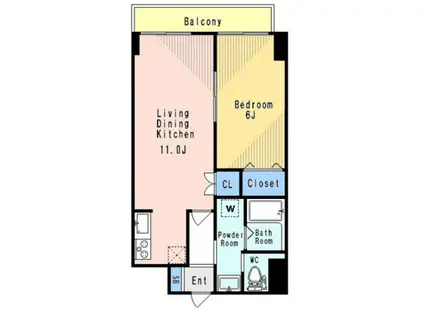 アートフォルム目黒(1LDK/4階)の間取り写真