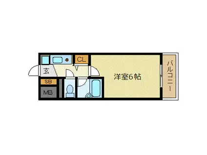 エスリード梅田新道第2(1K/10階)の間取り写真