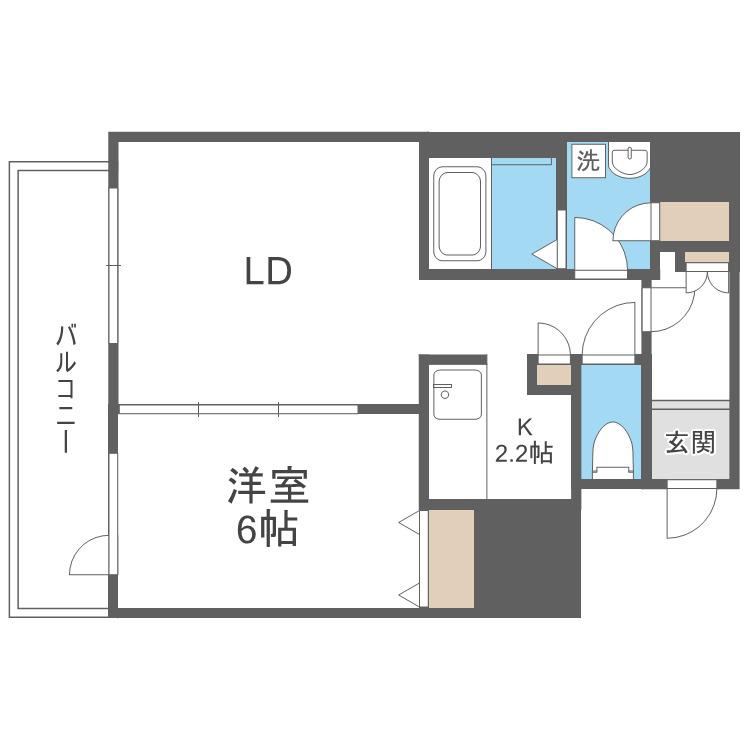 ヴァンベール(1LDK/2階)の間取り写真