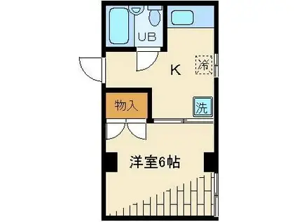 ピエスモンテ倉谷(1K/3階)の間取り写真