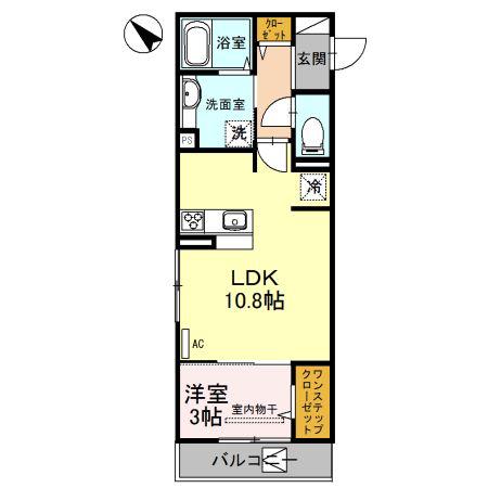 メゾン ジュネス(1LDK/1階)の間取り写真