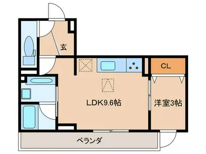 JR東海道本線 安城駅 徒歩5分 3階建 新築(1LDK/2階)の間取り写真