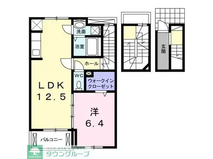 マーヴェラス葛城(1LDK/3階)の間取り写真