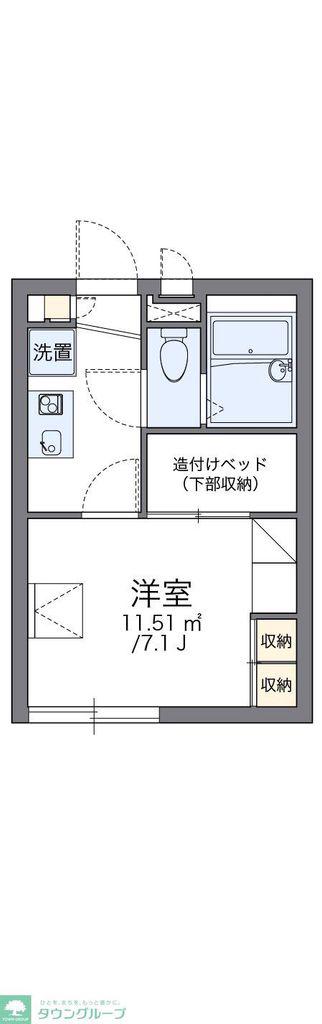 レオパレスフィオローナ(1K/1階)の間取り写真