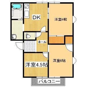 サンセリテA(3DK/2階)の間取り写真