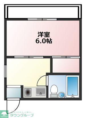 エスポワール多摩(1K/3階)の間取り写真