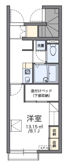 レオパレス河(1K/1階)の間取り写真